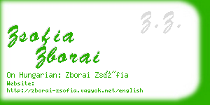 zsofia zborai business card